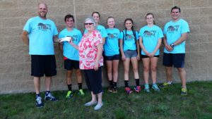 Bellaire Cross Country Team and Bonnie Fish from Alden Run